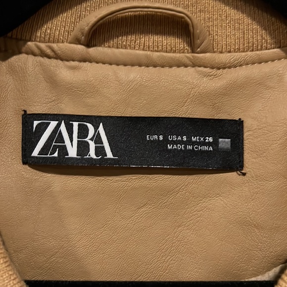 Zara women’s bomber style faux leather jacket - Picture 3 of 4